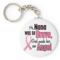 Angel NANA Breast Cancer T-Shirts & Apparel Keychain
