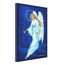 Angel Nocturne Stretched Canvas Print