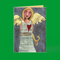 Angel of Courage - all-occasion greeting card by folkartblonde Angel of Courage - all-occasion greeting card