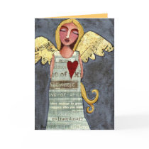 Angel of Courage - all-occasion greeting card by folkartblonde Angel of Courage - all-occasion greeting card