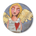 ANGEL of COURAGE - angelic love magnet by folkartblonde ANGEL of COURAGE - angelic love magnet