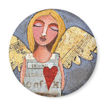 ANGEL of COURAGE - angelic love magnet by folkartblonde ANGEL of COURAGE - angelic love magnet