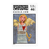 ANGEL of COURAGE - angelic postage stamp