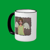 Angel of Grace - mug by folkartblonde Angel of Grace - mug