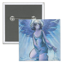 Angel of Grace Pinback Buttons