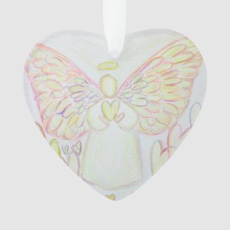 Angel of Hearts Art Gift Holiday Ornament