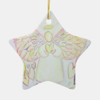 Angel of Hearts Art Pendant Ornament