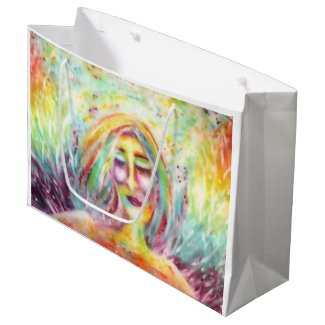 "Angel Of Imperfection" Art by Victoria Lynn Hall Large Gift Bag