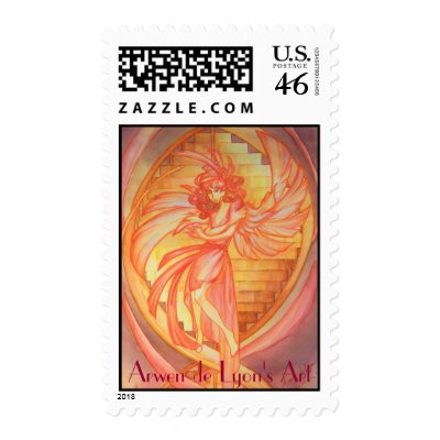 Angel of Life Postage Stamp by Arwen_deLyon