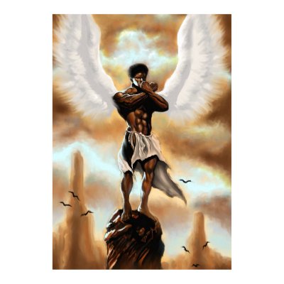 ANGEL OF MEDITATION POSTERS by colormeblack4