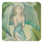 Angel of Peace Square Sticker