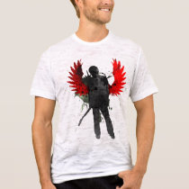 wings, rock, music, rocker, guitar, urban, paint, splat, grunge, distressed, trend, rock and roll, metal, band, angel, best, selling, seller, best selling, creative, unique, pop art, Shirt with custom graphic design