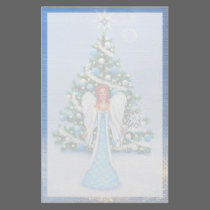"Angel of White Christmas" stationery by mareen "Angel of White Christmas" stationery