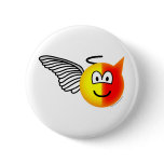 Angel or devil emoticon pin