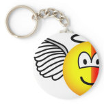 Angel or devil emoticon keychain