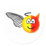Angel or devil emoticon stickers