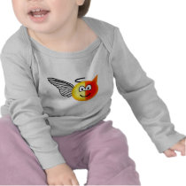 Angel or devil emoticon t shirts