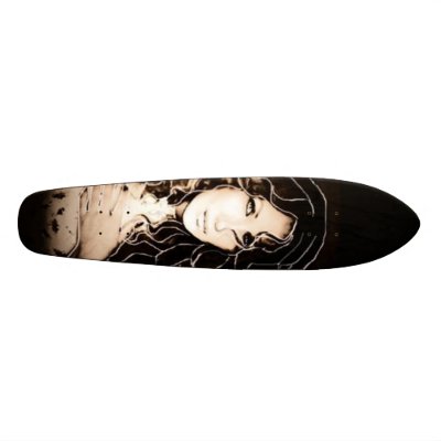 Angel-Painted-Custim Skateboard by michelevreeland