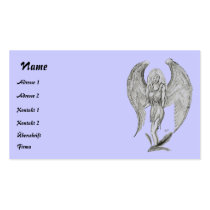 Angel pencil drawing business card