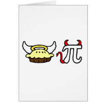 Angel Pie and Devil Pi Greeting Card