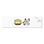 Angel Pie & Devil Pi Bumper Sticker