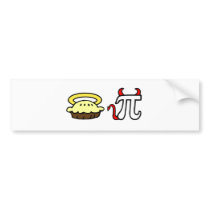 Angel Pie & Devil Pi Bumper Sticker