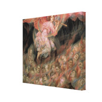 Angel Piping to Souls in Hell by Evelyn De Morgan Stretched Canvas Prints