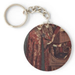 Angel Playing By Eyck Hubert Van Key Chain