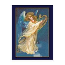 Angel Playing Harp Postcards
