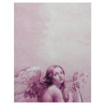 ANGEL PLAYING LYRA OVER THE CLOUDS CUSTOMIZED LETTERHEAD