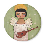 Angel Playing the Guitar Fridge Magnet