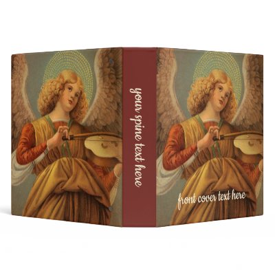 Angel Playing the Violin by Melozzo da Forlì 3 Ring Binders by MasterpieceCafe