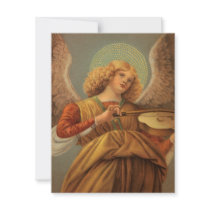 Angel Playing the Violin by Melozzo da Forlì Custom Invitations