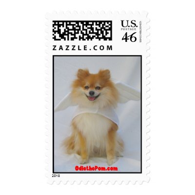 Angel Pomeranian Postage Stamps by JohnAMcGrew