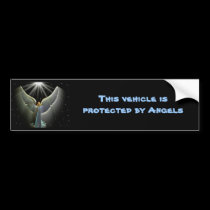 Angel Power Bumper Sticker bumper stickers by Angels_Love_Gifts Angel Power Bumper Sticker bumper stickers