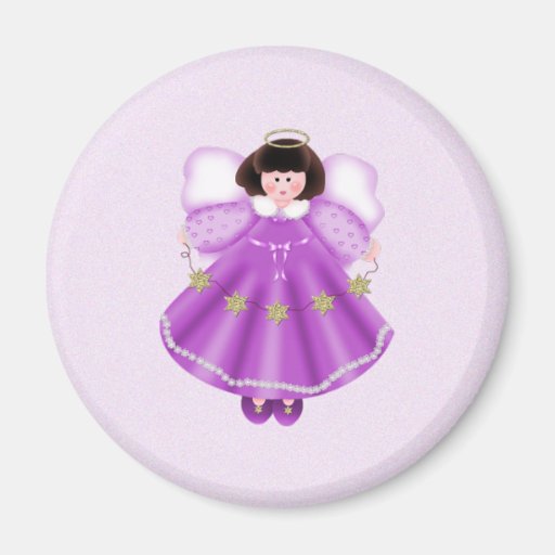 Angel (purple) fridge magnet