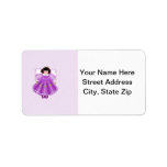 Angel (purple) personalized address labels