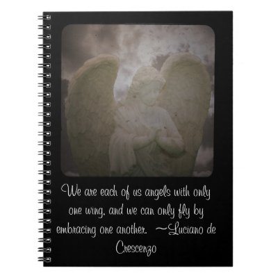 Angel Quote Spiral Notebook by kotibeth