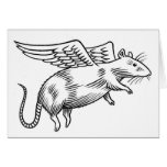 Angel rat greeting cards