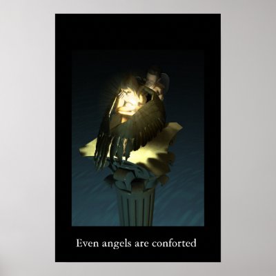 Angel recieving confort posters by kaishenboku