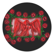 Angel Red, roses, sticker stickers