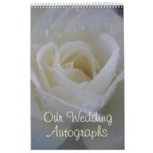 Angel Rose Wedding Autograph / Guest Book Wall Calendars