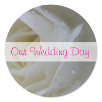 Angel Rose Wedding Round Stickers