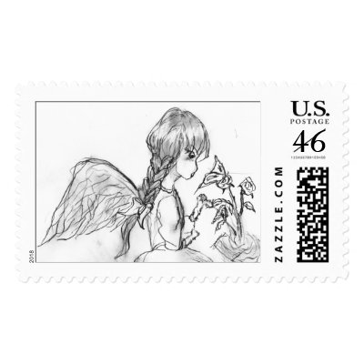 angel rosie dk postage stamps by Ashlum