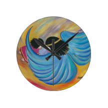 Angel Round Wall Clocks