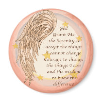 Angel Serenity Prayer Refrigerator Magnet