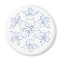 Angel Snowflake magnets