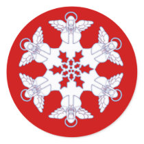 Angel Snowflake stickers by MarianBuchanan Angel Snowflake stickers