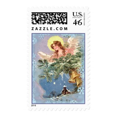 ANGEL & SNOWFLAKES by SHARON SHARPE Stamp by sharonsharpe