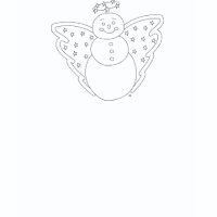 Angel Snowman Coloring Shirt